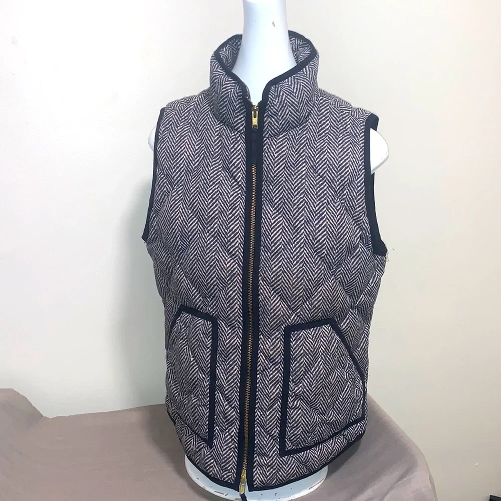 J Crew Excursion Herringbone Down Vest